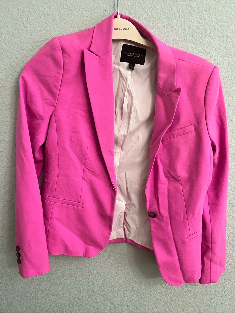 Banana Republic 6 Long Hot Pink Fitted Blazer